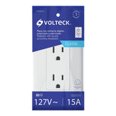 Tomacorriene doble blanco linea classic voleck